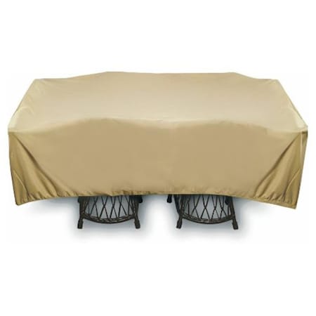 Propation 96 in. Square Table Set Cover - Khaki PR2653196